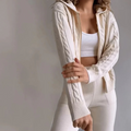 Women's Zip-Front Top and Shorts Two-Piece Set by Hood