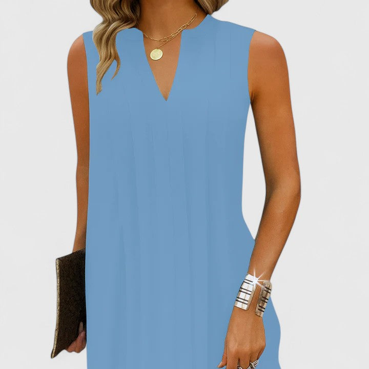 Women's Elegant V-Neck Dress That Flatters Your Figure