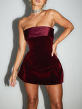 Women's Luna Fold-Over Mini Dress - Effortlessly Chic, Flattering