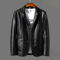 Men's Premium Custom-Fit Leather Jacket Black - Cow Clothing