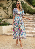 Women's Effortlessly Flattering Floral Midi Dress