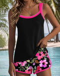 Women's Maren Floral Print Swimsuit Tank Top with matching Boxer