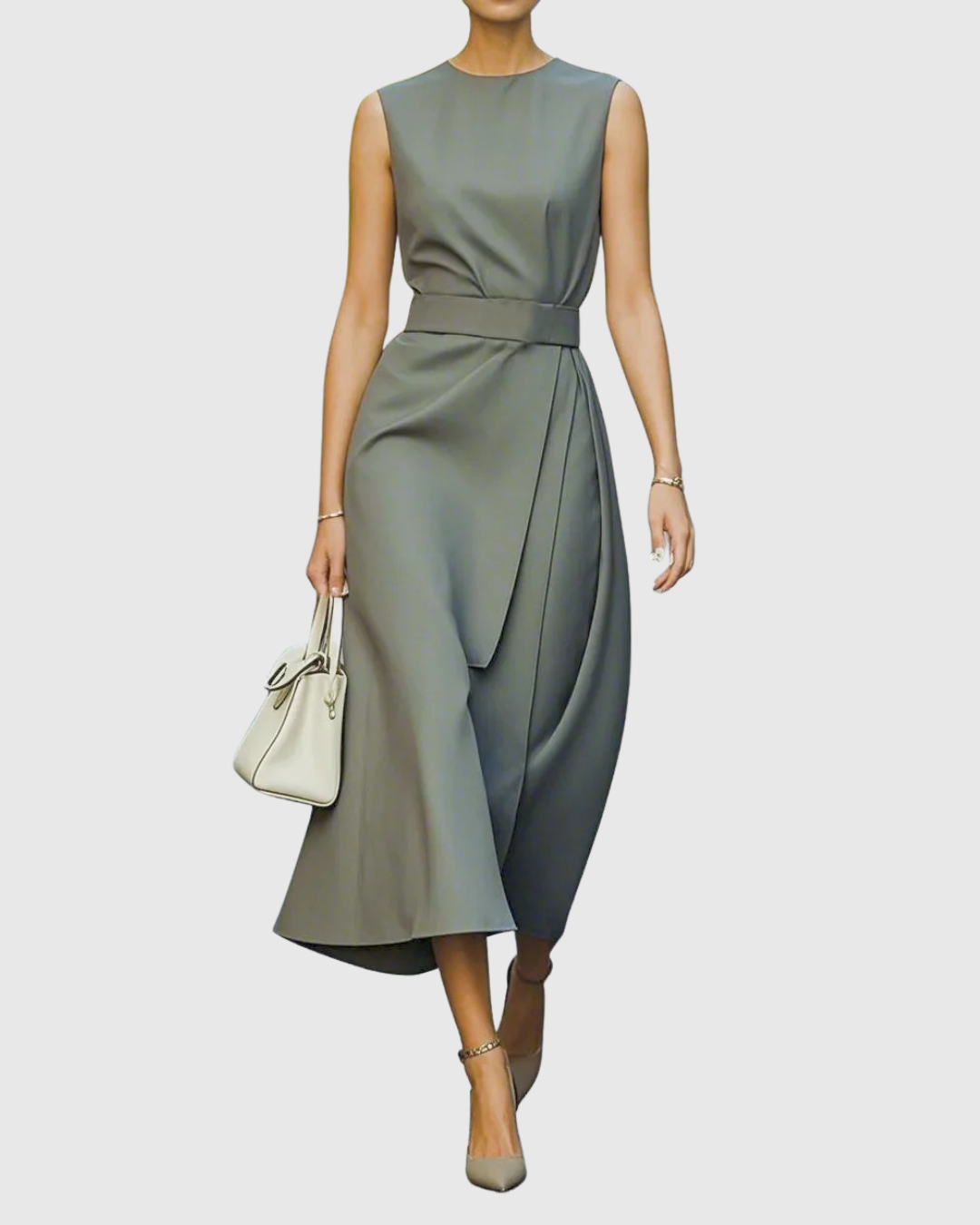 Women's Timeless, Elegant Round-Neck Dress