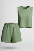 Diara | Sæt til sommer uden arme i to dele - Verde - Diara | Sæt til sommer uden arme i to dele - €25 - {{ product_tags }