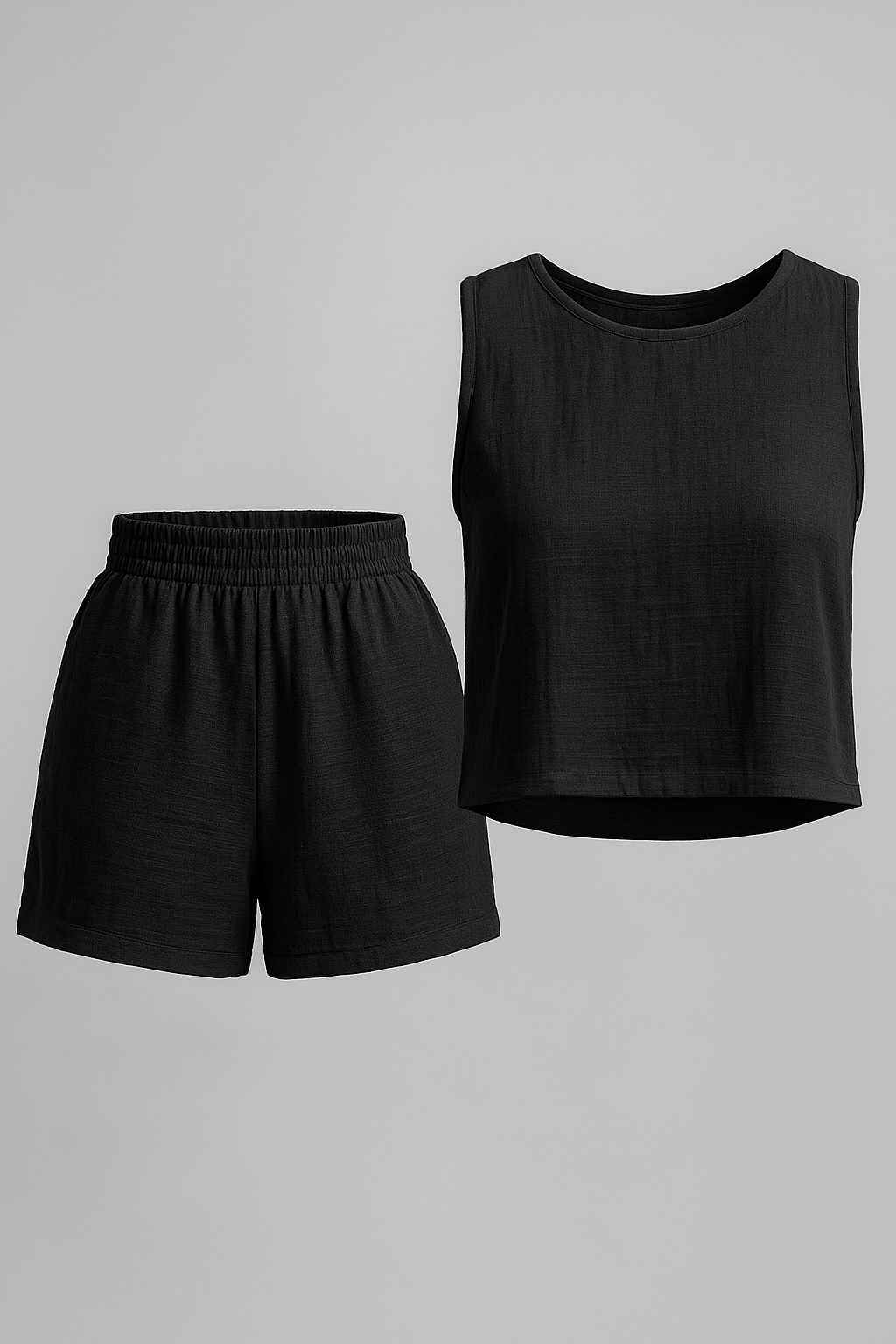 Diara | Sæt til sommer uden arme i to dele - Nero - Diara | Sæt til sommer uden arme i to dele - €25 - {{ product_tags }