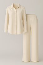 Claudia | Kvinders Elegant Sommersæt med Løs Pasform - Khaki - Kvinders sæt - {{ product_tags }