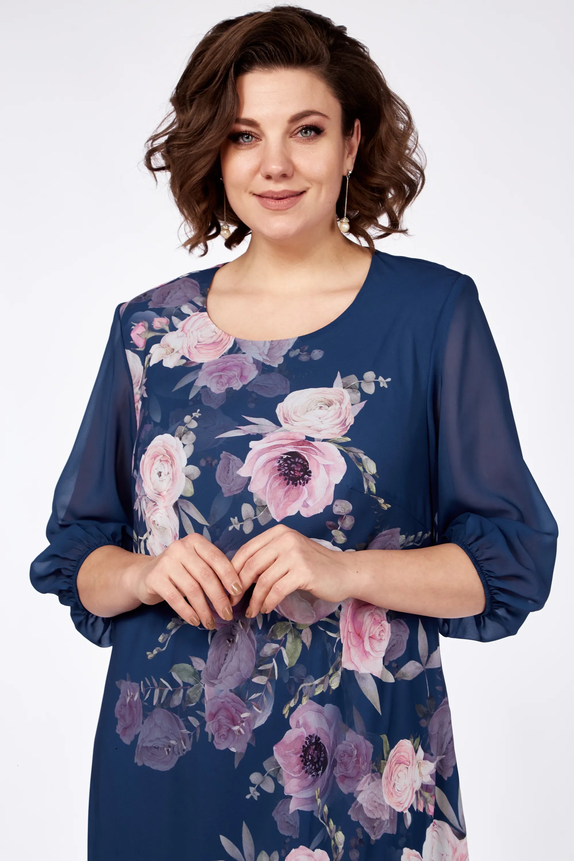 Allison Floral Elegance Dress Red | Cow Clothing
