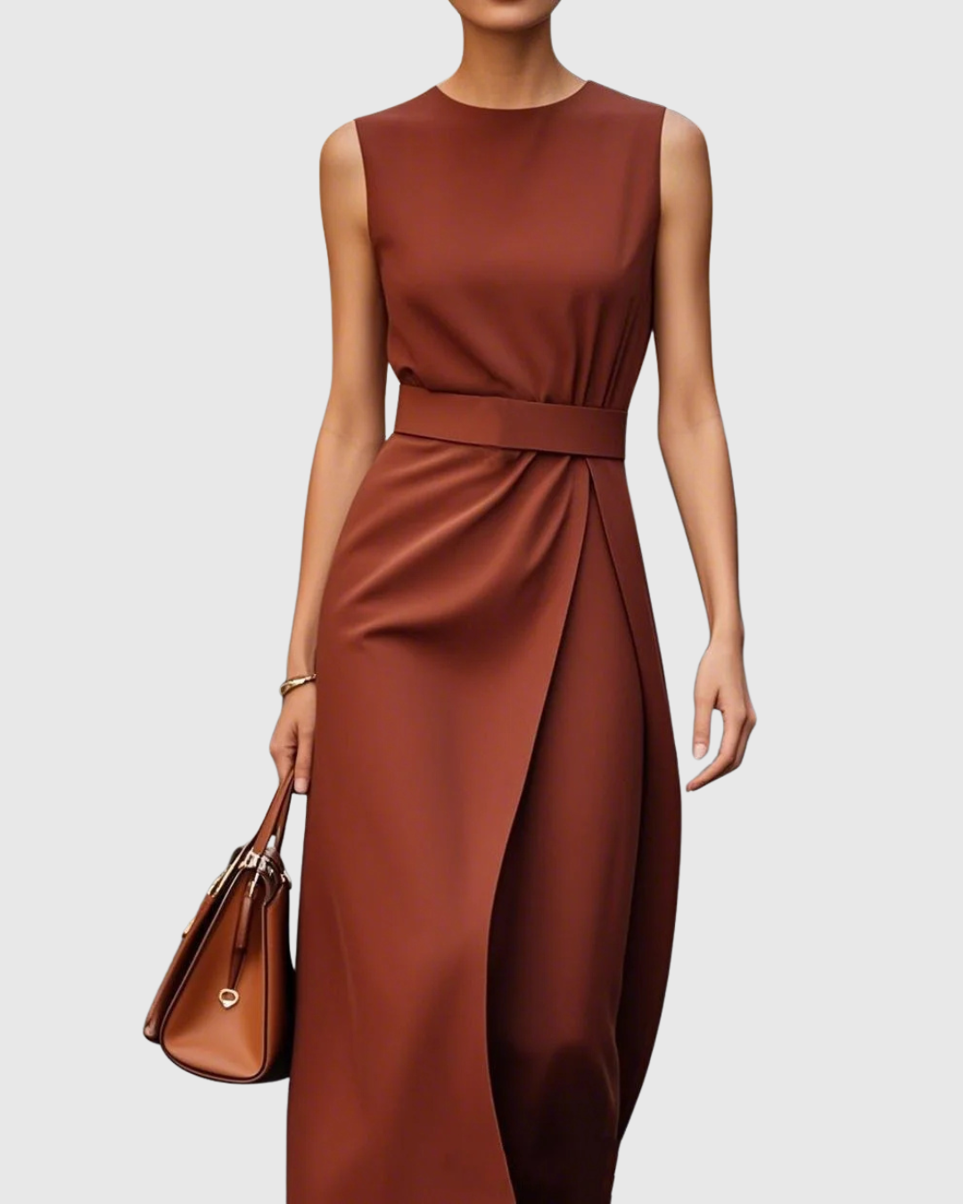 Women's Timeless, Elegant Round-Neck Dress