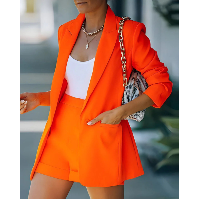 Chic Women's 2-Piece Blazer Set for a Casual, Polished Look