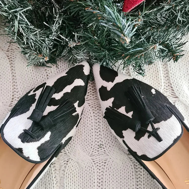 Women's Print Tassel Loafers