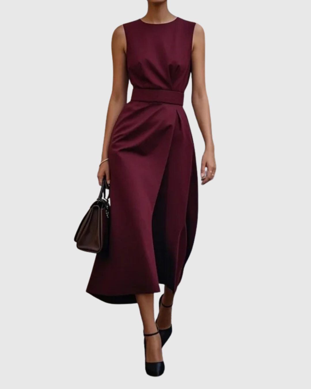Women's Timeless, Elegant Round-Neck Dress