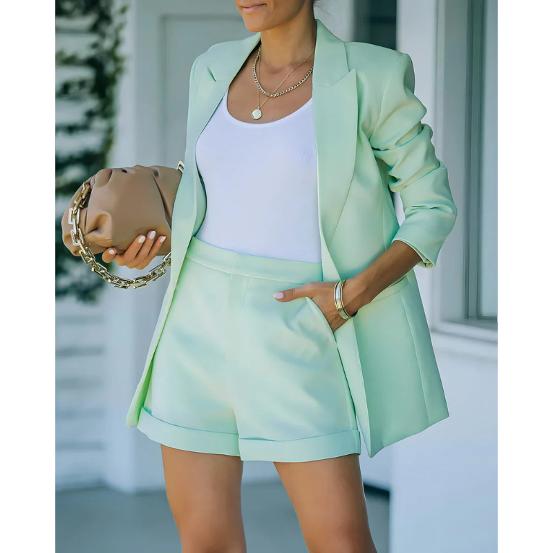 Chic Women's 2-Piece Blazer Set for a Casual, Polished Look