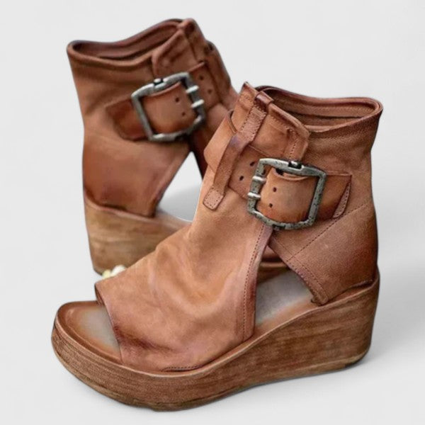 Jocelyn Rustic Wedge Sandals - Effortless Summer Style