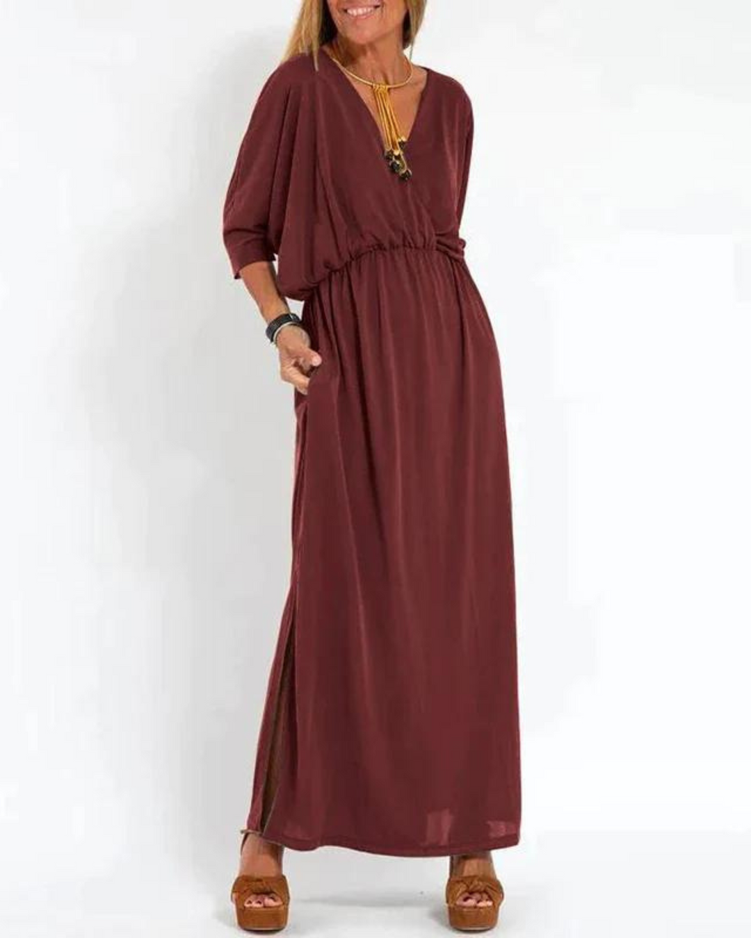 Women's Bohemian Summer Dress - Effortless, Flowing Boho-Chic Style