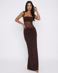 Women's Lace Panel Maxi Dress