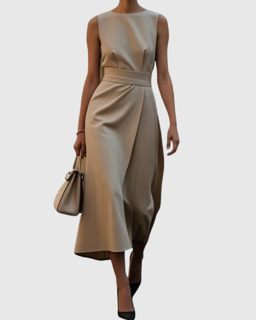 Women's Timeless, Elegant Round-Neck Dress