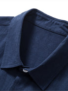 Breathable Linen-Rayon Blend Button-Front Shirt