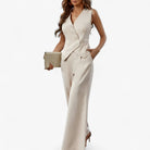 Anika – Ærmeløs jakkesæt til ubesværet elegance - - women's fashion - {{ product_tags }