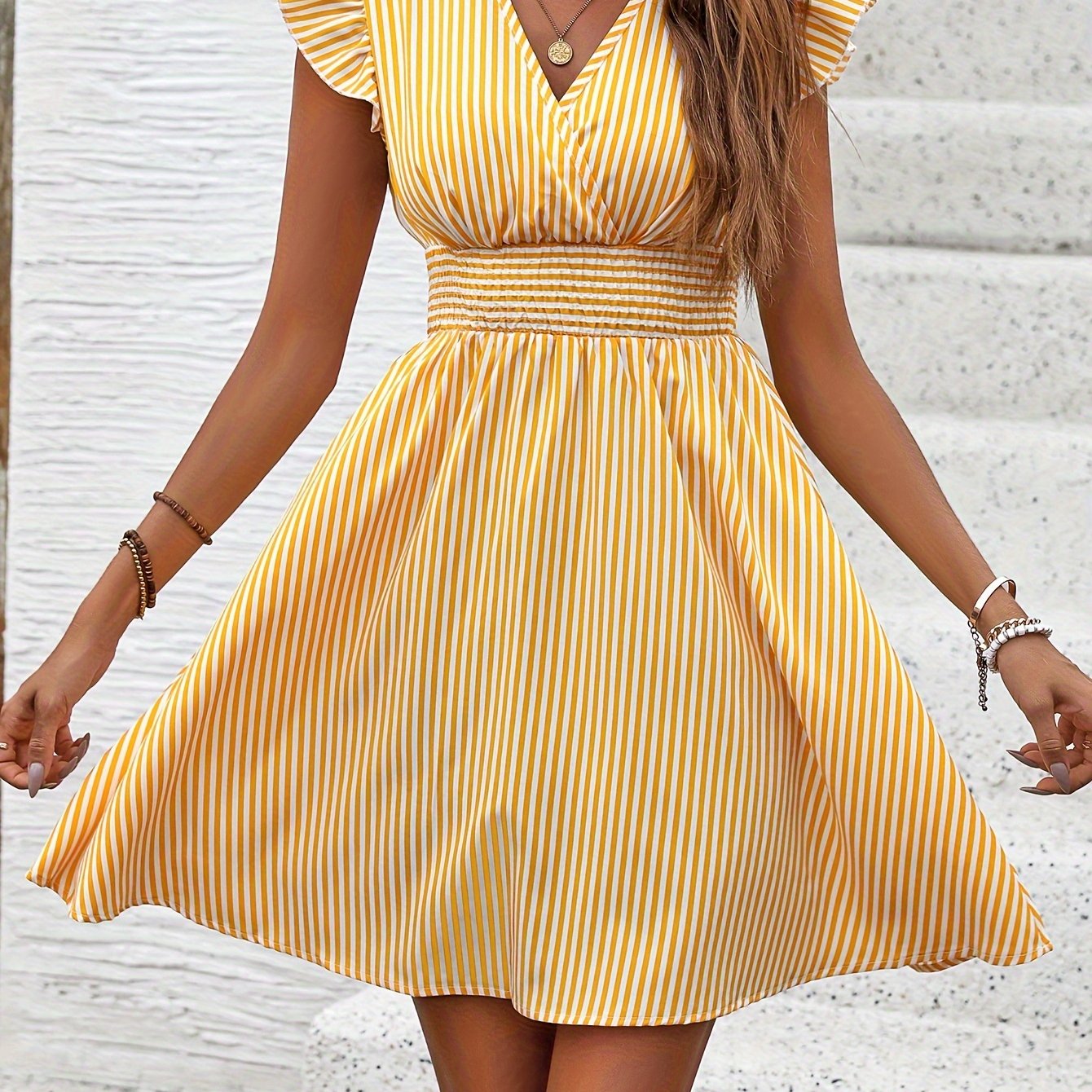 Women's Flowy Striped Summer Dress for Sunny Days