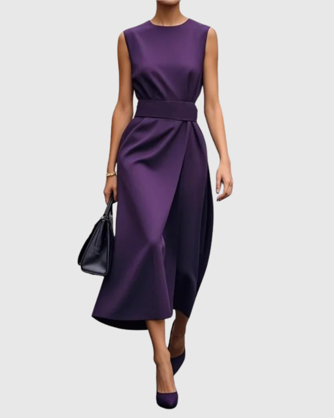 Women's Timeless, Elegant Round-Neck Dress