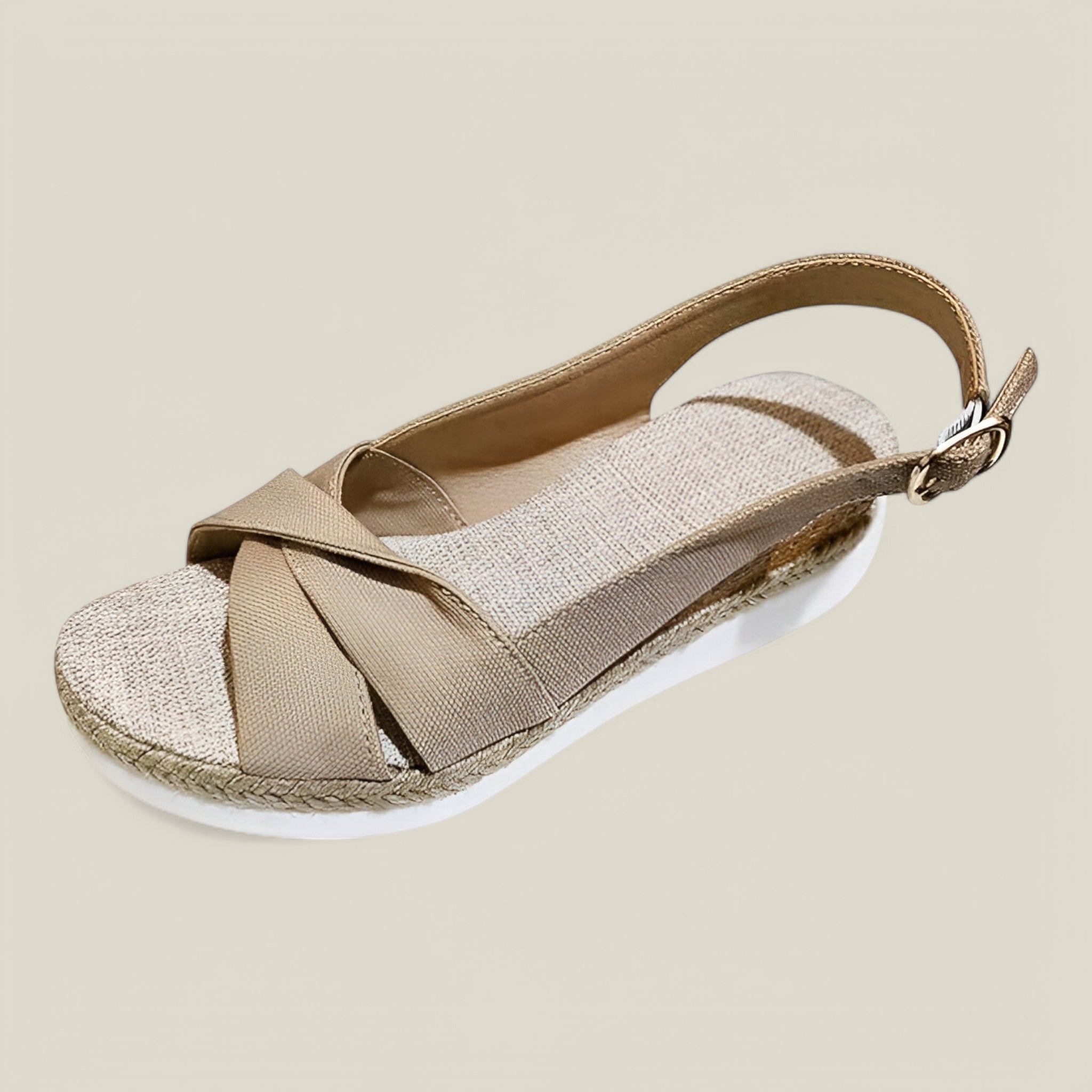 Evangeline | Ssandales compensées à semelles espadrilles - Confortable et élégant
