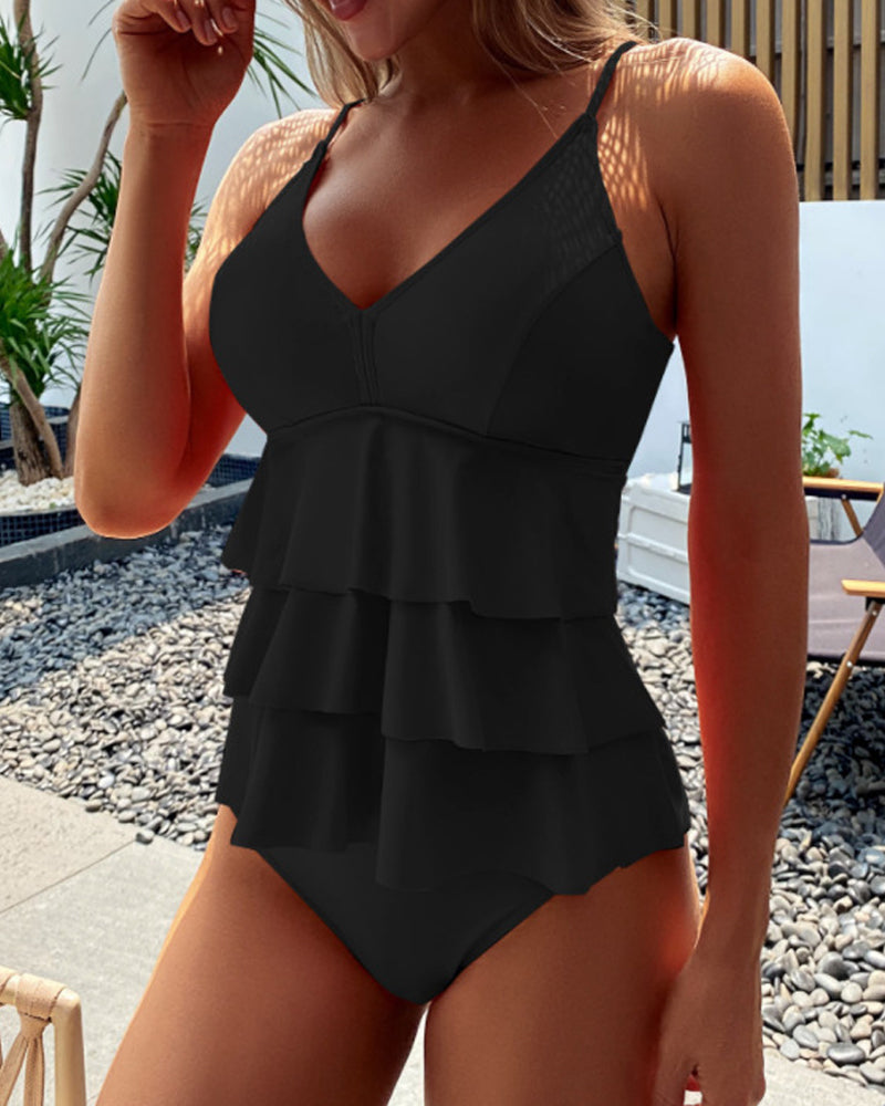 Sarah | Eleganter Badeanzug mit stilvollen Rüschen für einen besonderen Look - Roborro