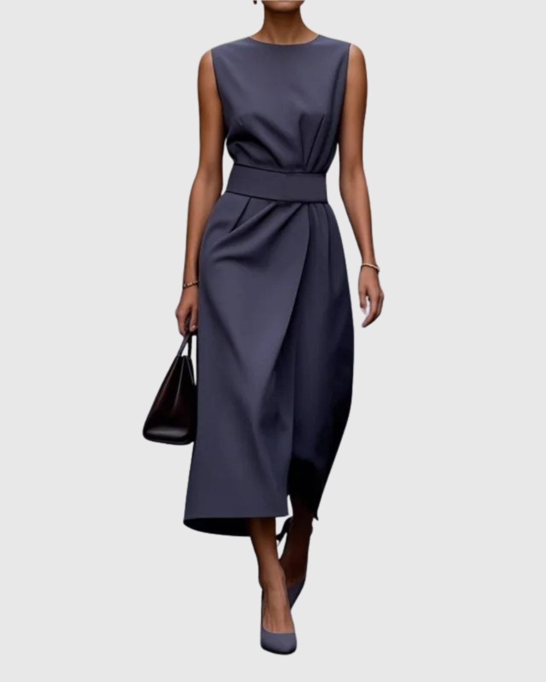 Women's Timeless, Elegant Round-Neck Dress