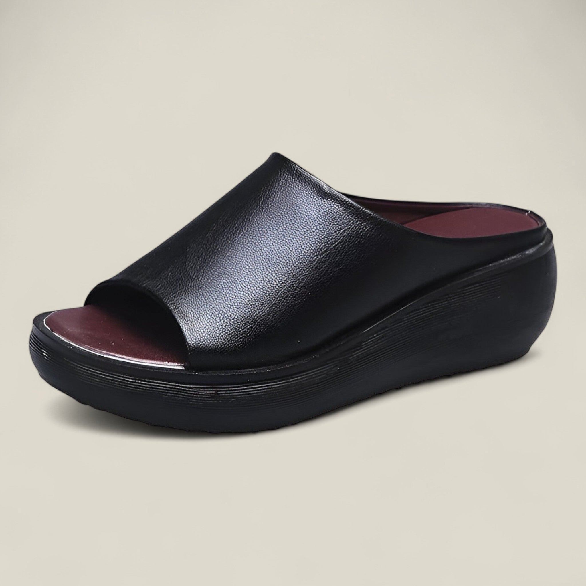 Lize | Slides à semelles compensées - Chic et confortable