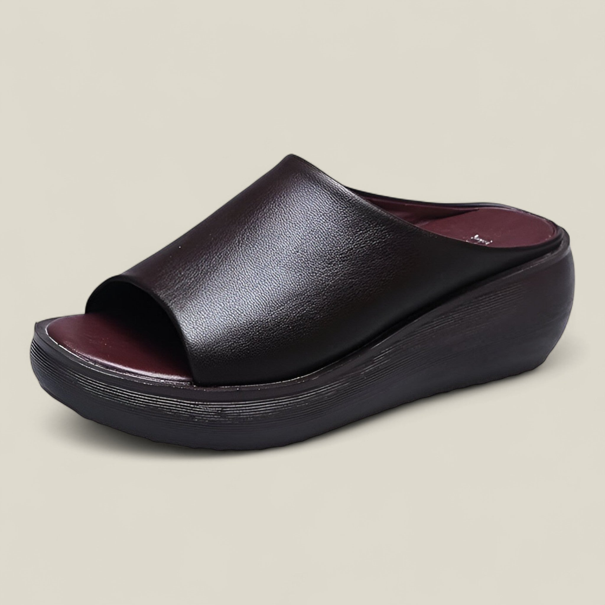 Lize | Slides à semelles compensées - Chic et confortable