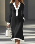 Kaylin™ Elegant Long-Sleeve Dress