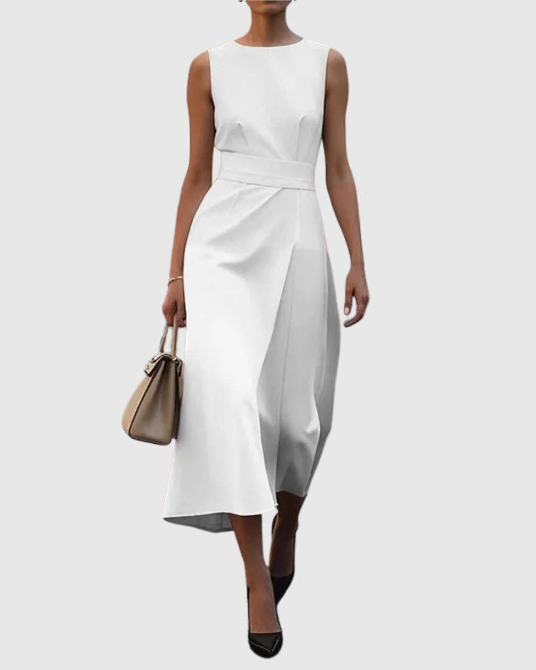 Women's Timeless, Elegant Round-Neck Dress
