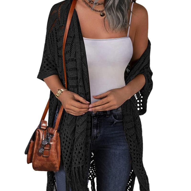Timeless Cozy Summer Hollow-Out Tassel Outerwear