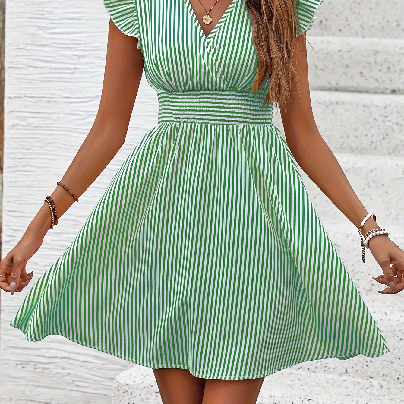 Women's Flowy Striped Summer Dress for Sunny Days