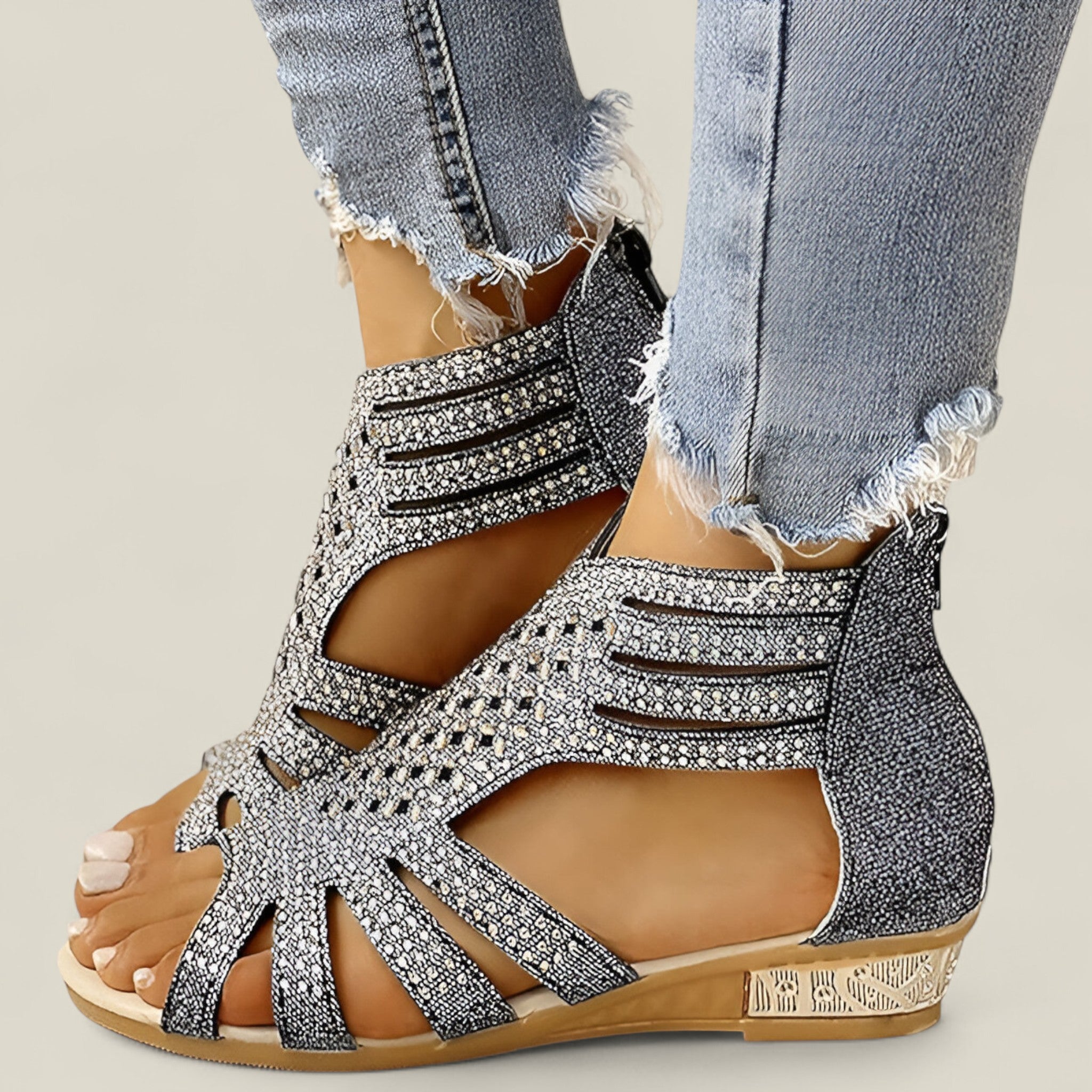 Rosalinda | Sandales en cristal – Légères et glamour