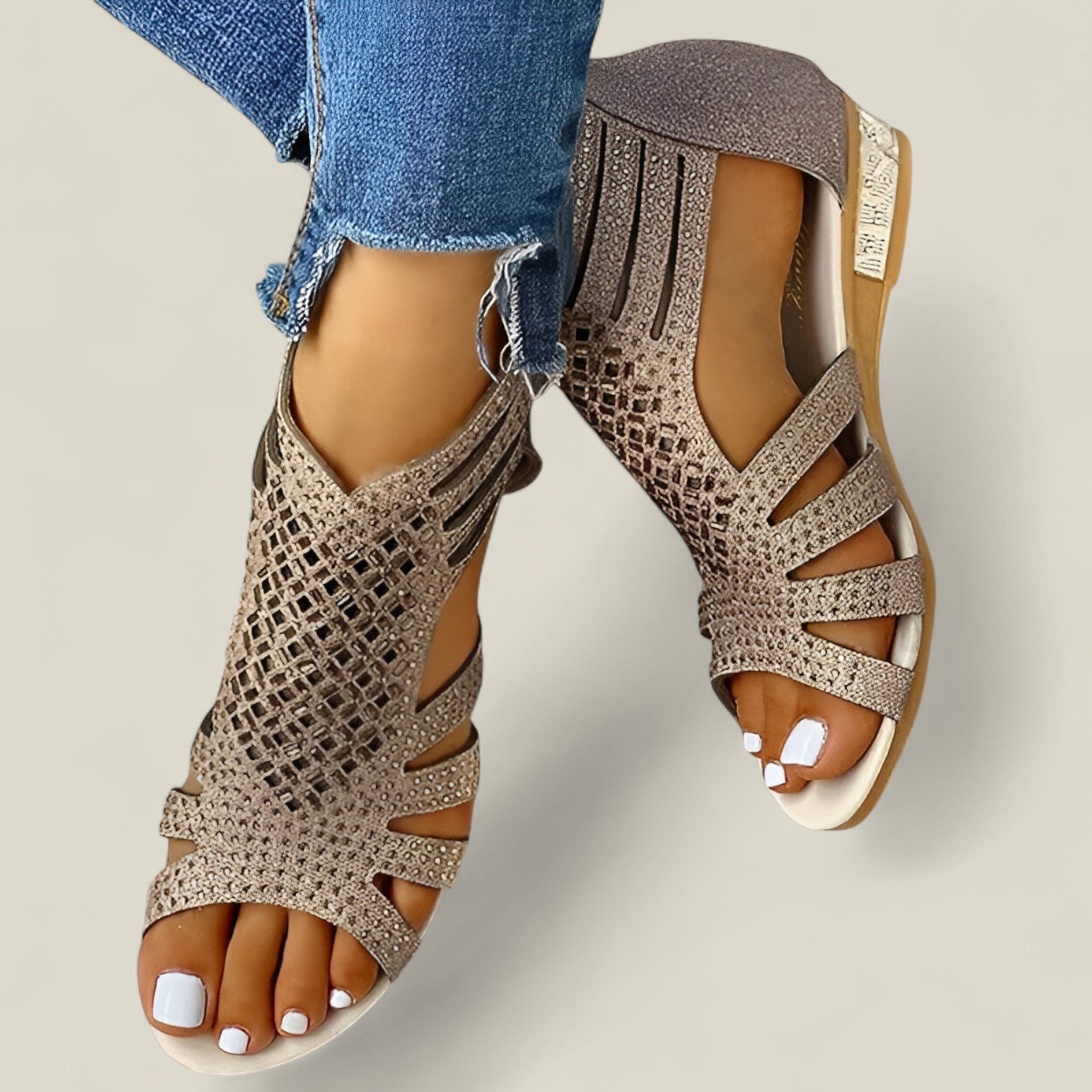 Rosalinda | Sandales en cristal – Légères et glamour