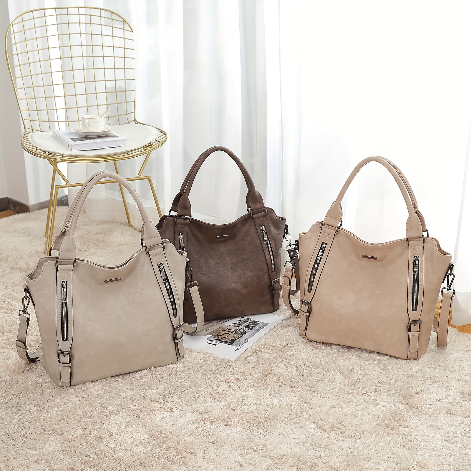 Andrea: Timeless Classic Shoulder Bag Leather Red | Cow Clothing