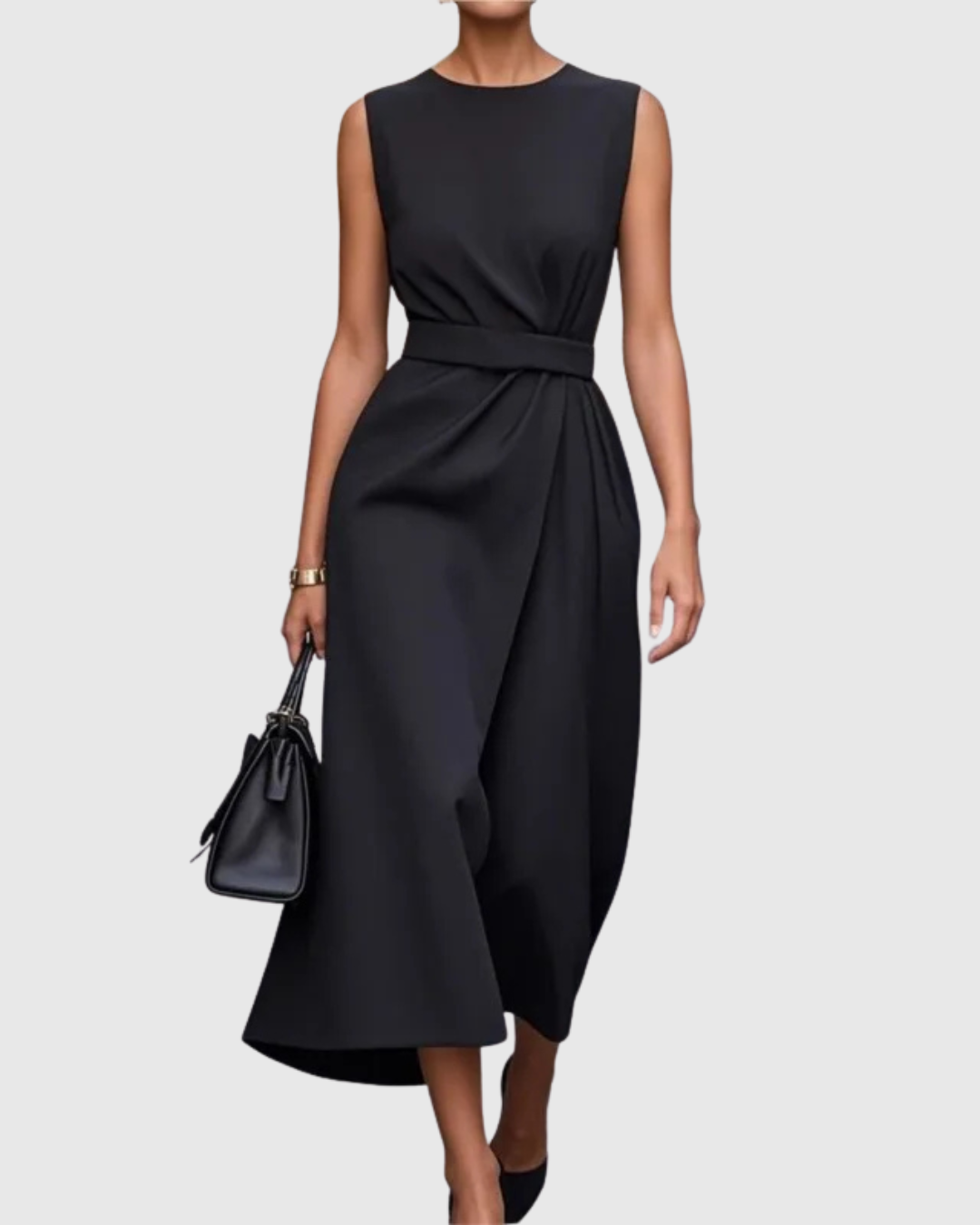 Women's Timeless, Elegant Round-Neck Dress