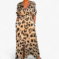 Women's Leopard Print Maxi Dress – Elegant, flattering and comfortable
