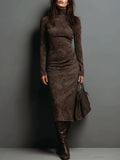 Emma - Elegant Long-Sleeve Midi Dress
