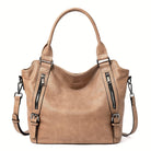 Andrea: Timeless Classic Shoulder Bag Leather Red | Cow Clothing