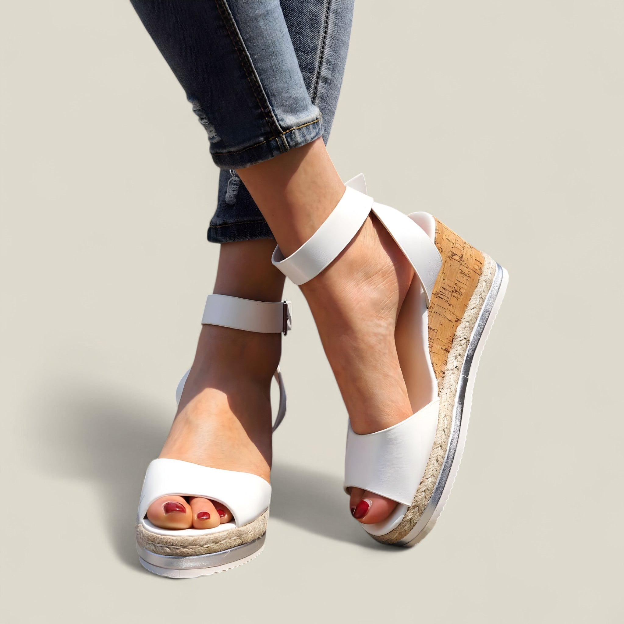 Elaina | Sandales compensées – Tendance et confortables