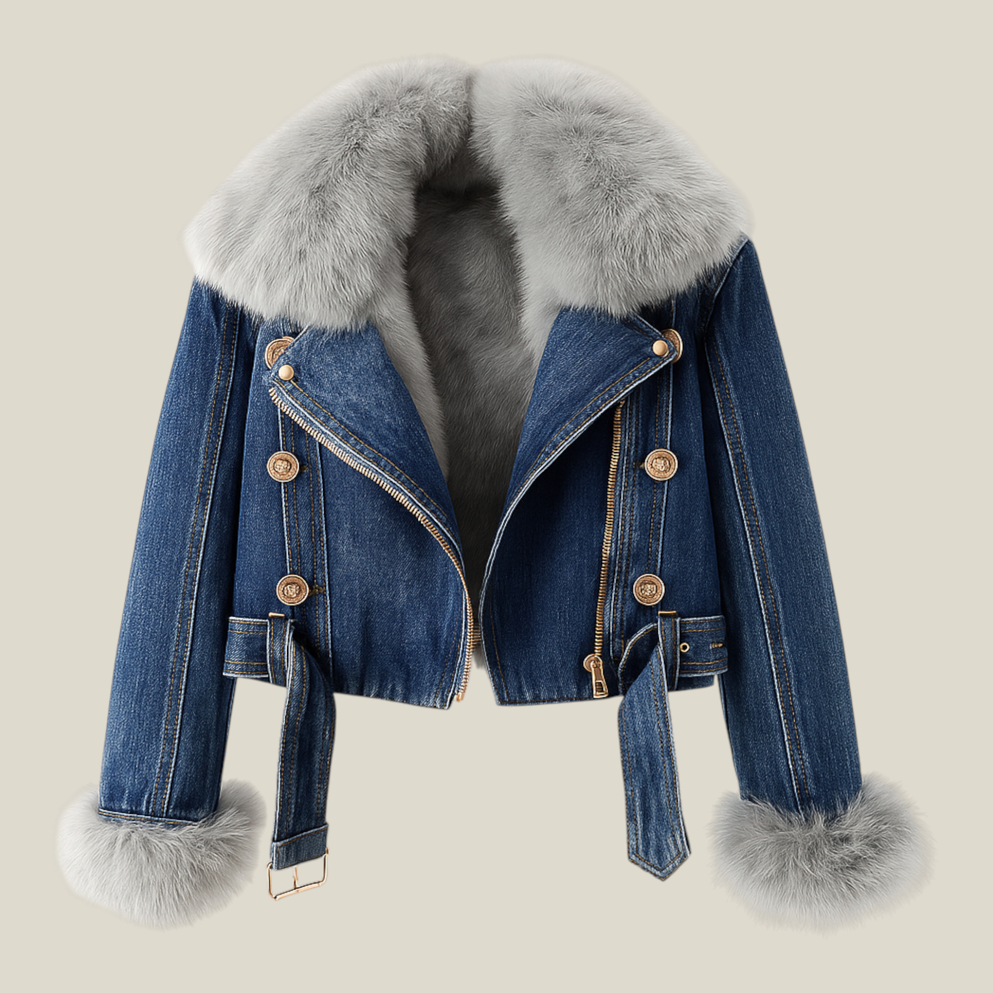 Adele | Veste Femme Chic en Jean Doublée