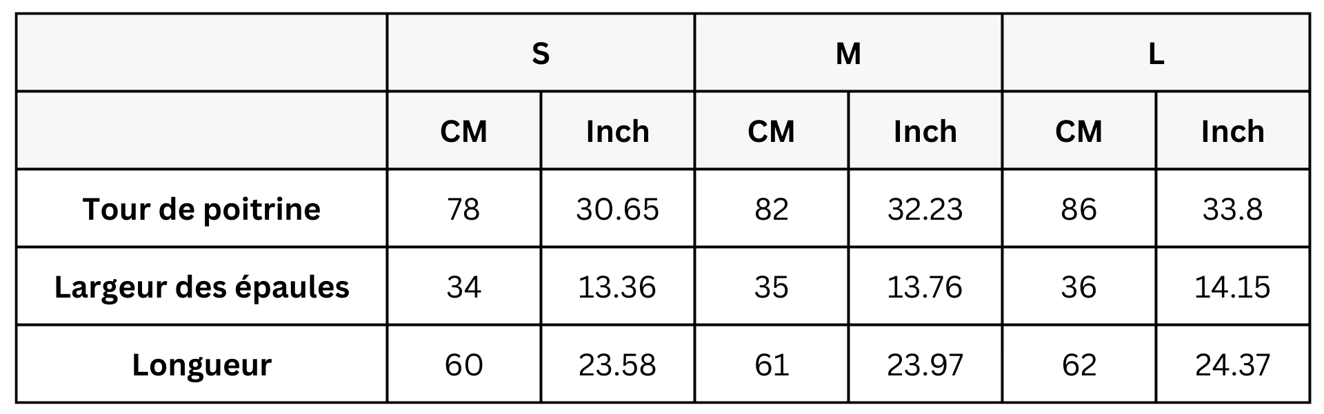 Size Guide