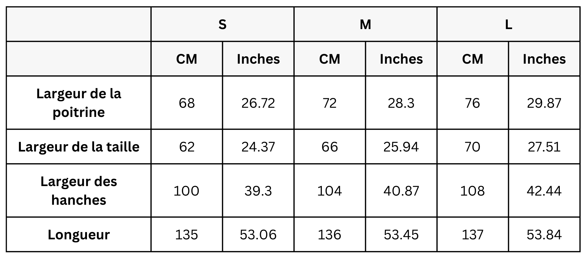 Size Guide