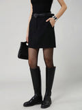 Women's Solid Pocket Mini Skirt - Sleek, Everyday Essential with