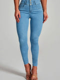 Women's Waisted Skinny Jeans - Sleek, Flattering Fit for Everyday