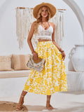 Women's Floral Midi Skirt - Lightweight Summer Essential