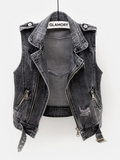 Ruby Denim Waistcoat - Chic, Versatile Denim Layer