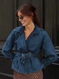 Women's Seren Belted Denim Jacket — Minimalist Chic
