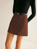 Women's Essential Slim Belt Mini Skirt - Sleek & Chic